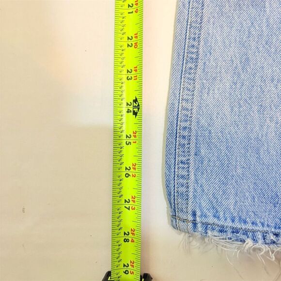 Agolde Women's 90s Mid Rise Loose Fit Distressed Light Blue Jeans Size 23 - Picture 10 of 12